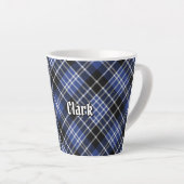 Tasse Latte Clan Clark Tartan (Angle droit)
