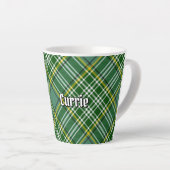 Tasse Latte Clan Currie Tartan (Angle droit)