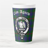 Tasse Latte Clan écossais Agnew Crest & Tartan (Devant)
