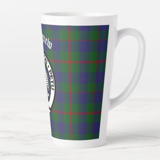 Tasse Latte Clan écossais Agnew Crest & Tartan (Droite)
