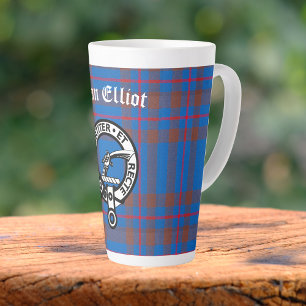 Tasse Latte Clan Elliot Crest Badge & Tartan