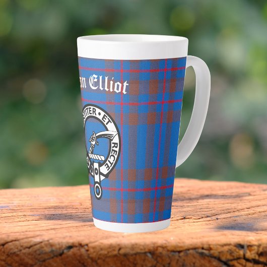 Tasse Latte Clan Elliot Crest Badge & Tartan
