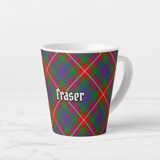 Tasse Latte Clan Fraser de Lovat Tartan (Angle droit)