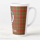 Tasse Latte Clan Grierson Crest Badge & Tartan (Droite)