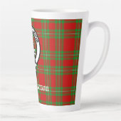 Tasse Latte Clan Grierson Crest Badge & Tartan (Droite)