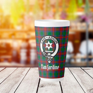 Tasse Latte Clan Jardine Crest Badge et Tartan
