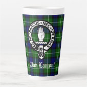 Tasse Latte Clan Lamont Crest Badge et Tartan (Devant)