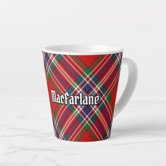 Tasse Latte Clan MacFarlane Red Tartan (Angle droit)