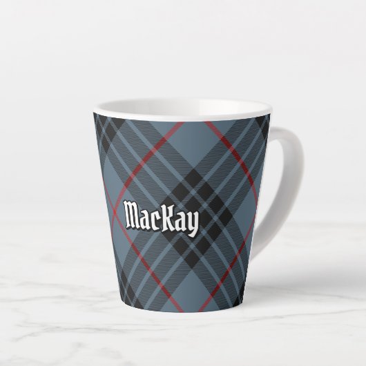 Tasse Latte Clan MacKay Blue Tartan (Angle droit)