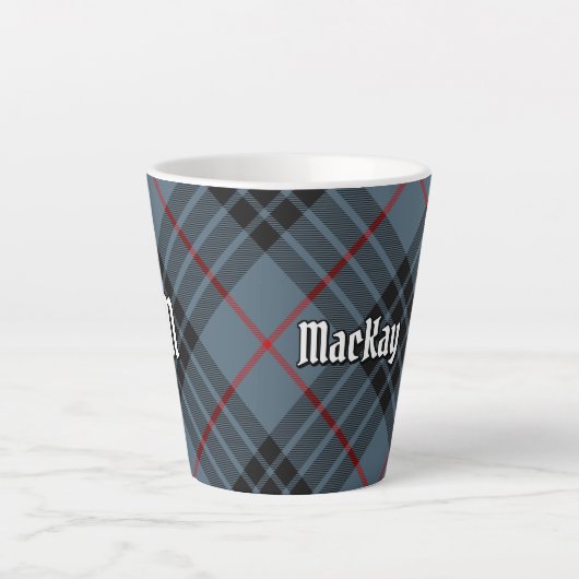 Tasse Latte Clan MacKay Blue Tartan (Devant)