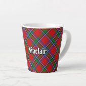 Tasse Latte Clan Sinclair Tartan (Angle droit)