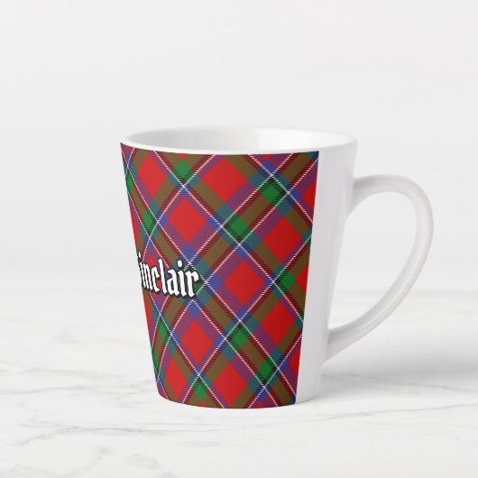 Tasse Latte Clan Sinclair Tartan (Droite)