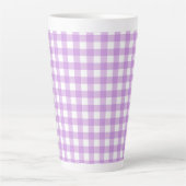 Tasse Latte Classic En vichy Vérifier Plaid Motif Lilac (Devant)