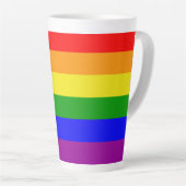 Tasse Latte Classic et élégant drapeau arc-en-ciel (Angle droit)