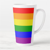 Tasse Latte Classic et élégant drapeau arc-en-ciel (Droite)