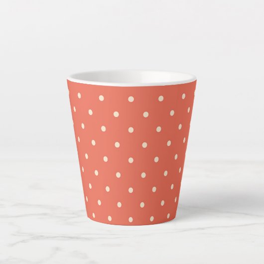 Tasse Latte Classic Rust Polka Dot (Devant)