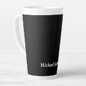 Tasse Latte Classique Créatif Branché Noir & Blanc (Angle gauche)