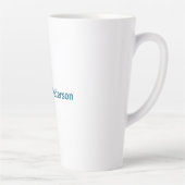 Tasse Latte Classique Créatif Tendance Blanc Bleu Océan (Droite)