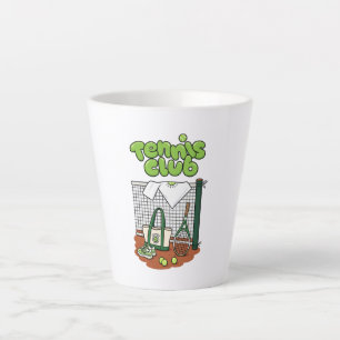 Tasse Latte Classique du Club de Tennis Graphique Sportif – Ve