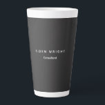Tasse Latte Classique gris attrayant minimaliste<br><div class="desc">Découvrez nos modèles minimalistes modernes pour vous aider à concevoir votre produit parfait. Outils de modification faciles. Différents types et tailles, choix de couleur et de police.</div>