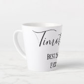 Tasse Latte Classique meilleur papa jamais (Angle gauche)