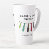 Tasse Latte Classique papa Fête des pères d'énergie (Angle droit)