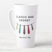Tasse Latte Classique papa Fête des pères d'énergie (Angle gauche)