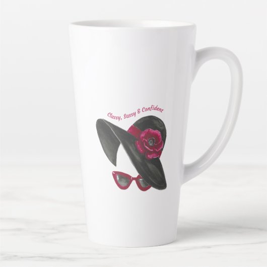 Tasse Latte Classy, Sassy, Confident Lady Silouhette (Droite)