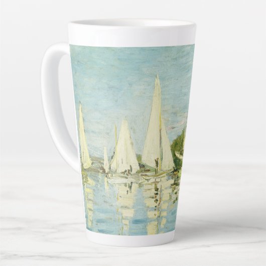 Tasse Latte Claude Monet. Régates à Argenteuil (Angle gauche)
