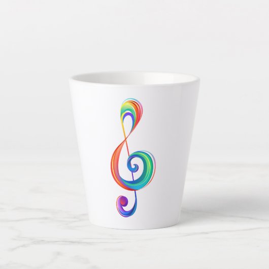 Tasse Latte Clé arc-en-ciel (Devant)