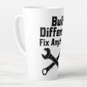 Tasse Latte Clé de Mécanicien Répare Tout Construit Différemme (Angle gauche)