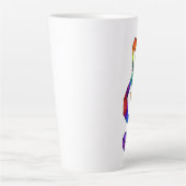 Tasse Latte Clé de musique arc-en-ciel (Devant)