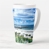 Tasse Latte Clearwater Beach, Floride, destination vacances (Angle droit)