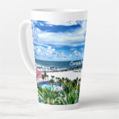 Tasse Latte Clearwater Beach, Floride, destination vacances (Angle gauche)