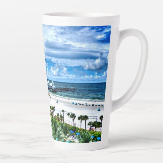 Tasse Latte Clearwater Beach, Floride, destination vacances (Droite)