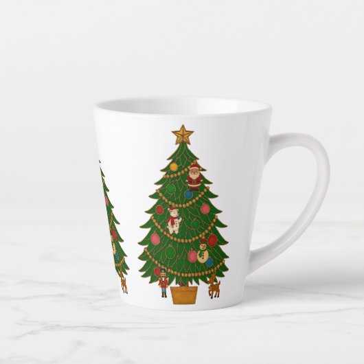 Tasse Latte Cloisonne Art Christmas Tree Character Ornaments (Droite)