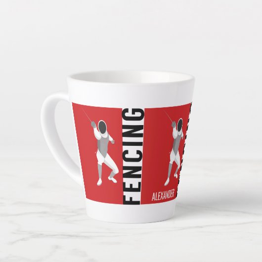 Tasse Latte Clôture (Angle gauche)