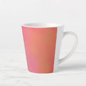 Tasse Latte Cloud à marbre rose et orange abstrait (Droite)