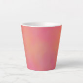 Tasse Latte Cloud à marbre rose et orange abstrait (Devant)