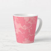 Tasse Latte Cloud marbré rose abstrait (Angle droit)
