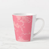 Tasse Latte Cloud marbré rose abstrait (Droite)