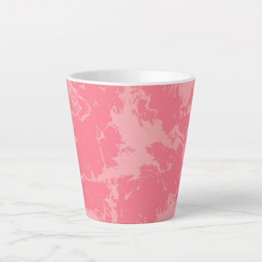 Tasse Latte Cloud marbré rose abstrait (Devant)