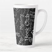 Tasse Latte Cloud Word pour les amateurs de livres (Droite)