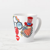 Tasse Latte Clown coloré (Angle droit)