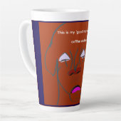Tasse Latte Clown-Faced Dog Cartoon Sketch (Angle gauche)