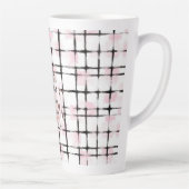 Tasse Latte Coccinelle rayée rose et noir (Droite)