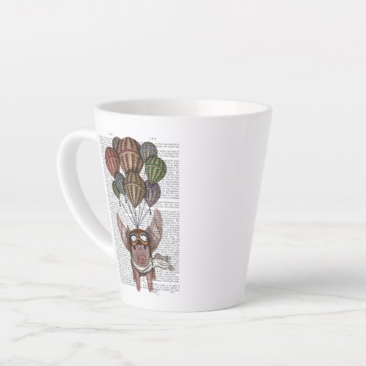 Tasse Latte Cochon en flammes (Angle gauche)