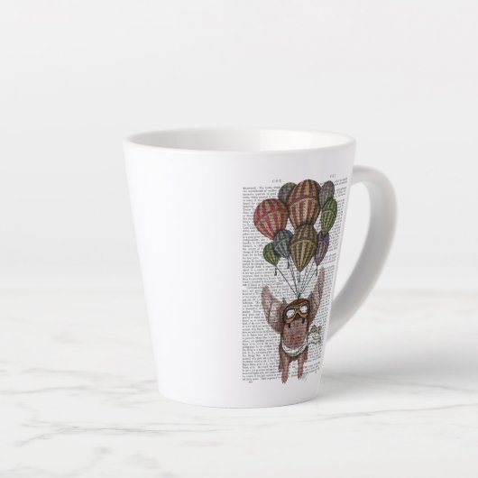 Tasse Latte Cochon en flammes (Angle droit)