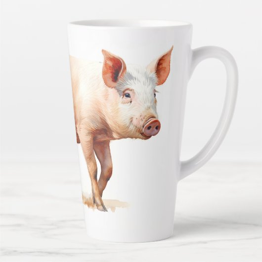 Tasse Latte Cochon rose (Droite)