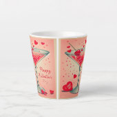 Tasse Latte Cocktail Valentine Martini du milieu du siècle (Devant)
